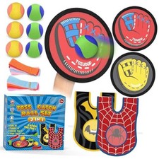 3-in-1 Toss Catch Ball Game Set, Kids Baseball Glove, Beach Games Outdoor