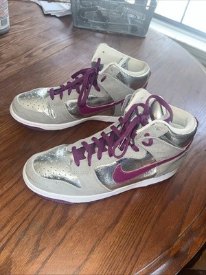 Nike ID Custom Men's Shoe Size 11.5 ''Prom'' Silver Grey With Purple