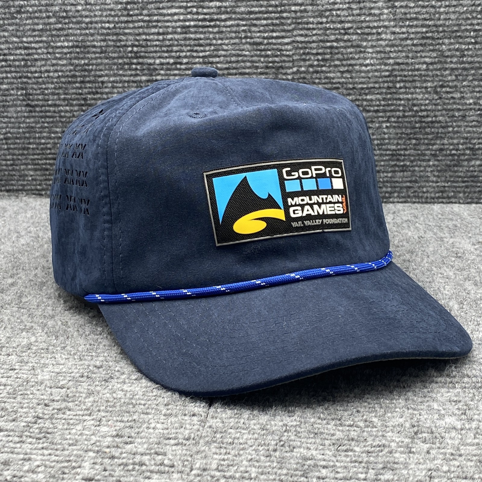 GoPro Mountain Games Vail RVing Mens Cap Blue Patch Strap Back-image