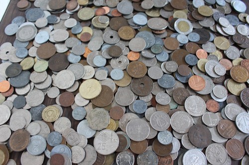 MÜNZSAMMLUNG KONVOLUT AUS ALLER WELT GUT 4KG ÜBERWIEGEND SKANDINAVIEN #12471 - Bild 2 von 9