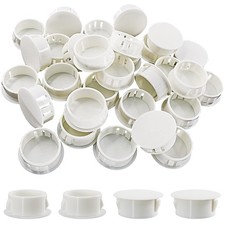 30 Pcs 19mm 3/4 White Hole Plugs Plastic Flush Type Panel Fastener Cover Roun
