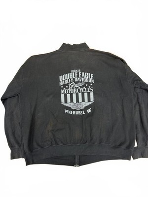 Vintage Harley-Davidson Herren 4X-Large Motorradjacke mit Double Eagle Logo