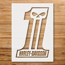 Harley Davidson Logo Wall Art Stencil for Motorcycle Enthusiasts - StencilAir