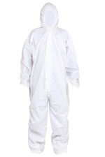 SYINE Pack of 5 XL Disposable Coverall with Hood, Elastic Cuff for Spray Paint