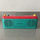 READ! Untested! Vintage Sharp QT-V40 Green Stereo Radio Cassette Recorder.