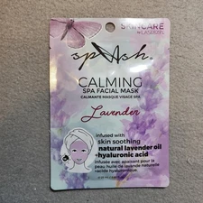 LASplash Skincare Calming Spa Facial Sheet Mask Lavender Hyaluronic Acid 25 mL