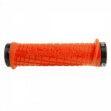 ODI Troy Lee Designs Dual Lock On MTB Bike Grips - Orange/Black, 143mm with
