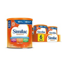 Similac Sensitive OptiGRO Milk Based Infant Formula 12.5 oz X 6 cans 03/2026