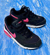 Nike Air Max Unisex Kids Trainers Black Pink White UK 2 EU 34