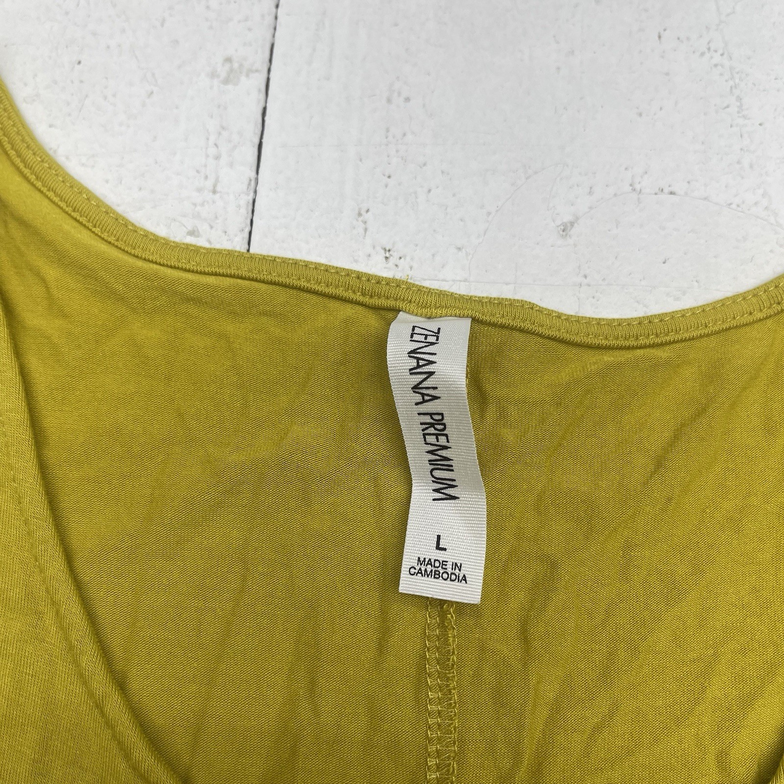Zenana Premium Solid Yellow Basic Sleeveless Tank… - image 2