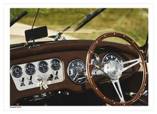 Daimler SP250 Art Postcard Classic British Sports Car Interior Color 7x5 inches