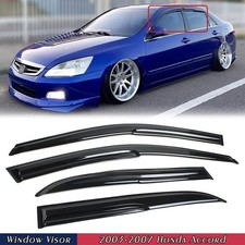For 2003-2007 Honda Accord 4 Door Sedan Mugen Style Window Visor Sun Rain Guards For 2003-2007 Honda Accord 4 Door Sedan Mugen Style Window Visor Sun Rain Guards