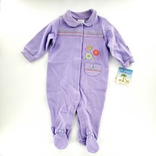 John Lennon Carter's Baby 2002 Waffle Footed One Piece Sleeper 6-9mo Purple Y2K