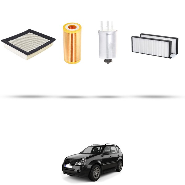 Hoffcar Wartungsset - 4 Filter FüR Ssangyong Rexton 2.7 Xdi 132Kw Ab 2011-image