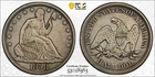 1858 PCGS Genuine - XF Details Seated Liberty Half Dollar