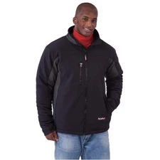 REFRIGIWEAR 0490RBCH2XL Jacket,Insulated,Mens,Blk/Gray,2XL 46V967