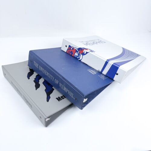 3 Vintage University of Memphis Tigers 3-Ring College School Binders Lot School - Picture 3 of 12