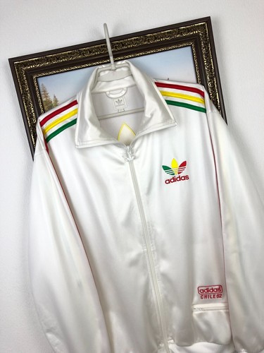 Adidas Originals Chile 62 Vintage Rasta Big Logo Track Jacket White Mens Size M - Picture 5 of 19