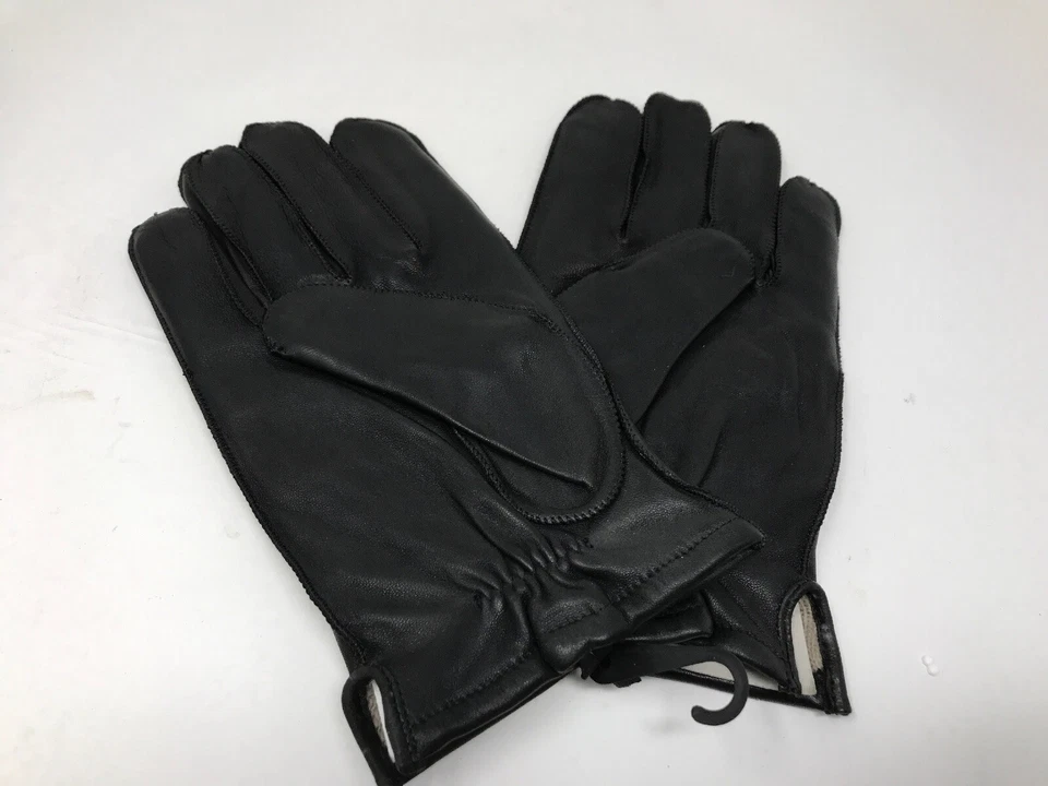 NUEVO DE LOTE NUEVO Guantes de Cuero Negros para Hombres Lana de Cachemira Piel de Cordero L Conducción Grande Foto 4 de 4