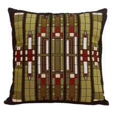 Prairie Skylight Frank Lloyd Wright Inspired Tapestry Pillow Cover (18"x18")