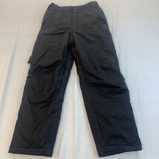 Athletech Kids Black Snow Pants Zip Pockets Size 10/12 Large