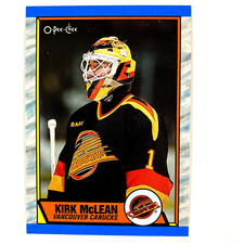 Kirk McLean 1989-90 O-Pee-Chee Rookie Card #61 NHL Vancouver Canucks. rookie card picture