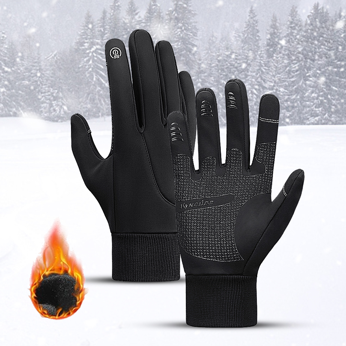 Thermal Gloves Waterproof Gloves Warm Touchscreen Winter Driving Biking Skiing