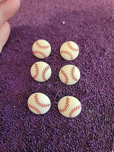 +Baseball Home Run Thumb Tacks Push Pins - 6pc Set - Fun & Very Unique! - Picture 2 of 4