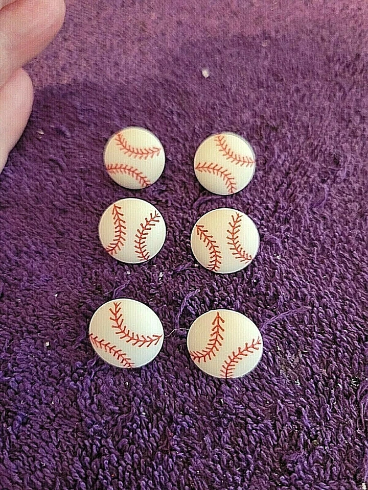 +Baseball Home Run Thumb Tacks Push Pins - 6pc Set - Fun & Very Unique! - Image 2 of 4