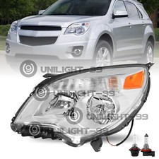 For 2010-2015 Chevy Equinox Ls Lt Halogen Chrome W Bulbs Headlights For 2010-2015 Chevy Equinox Ls Lt Halogen Chrome W Bulbs Headlights