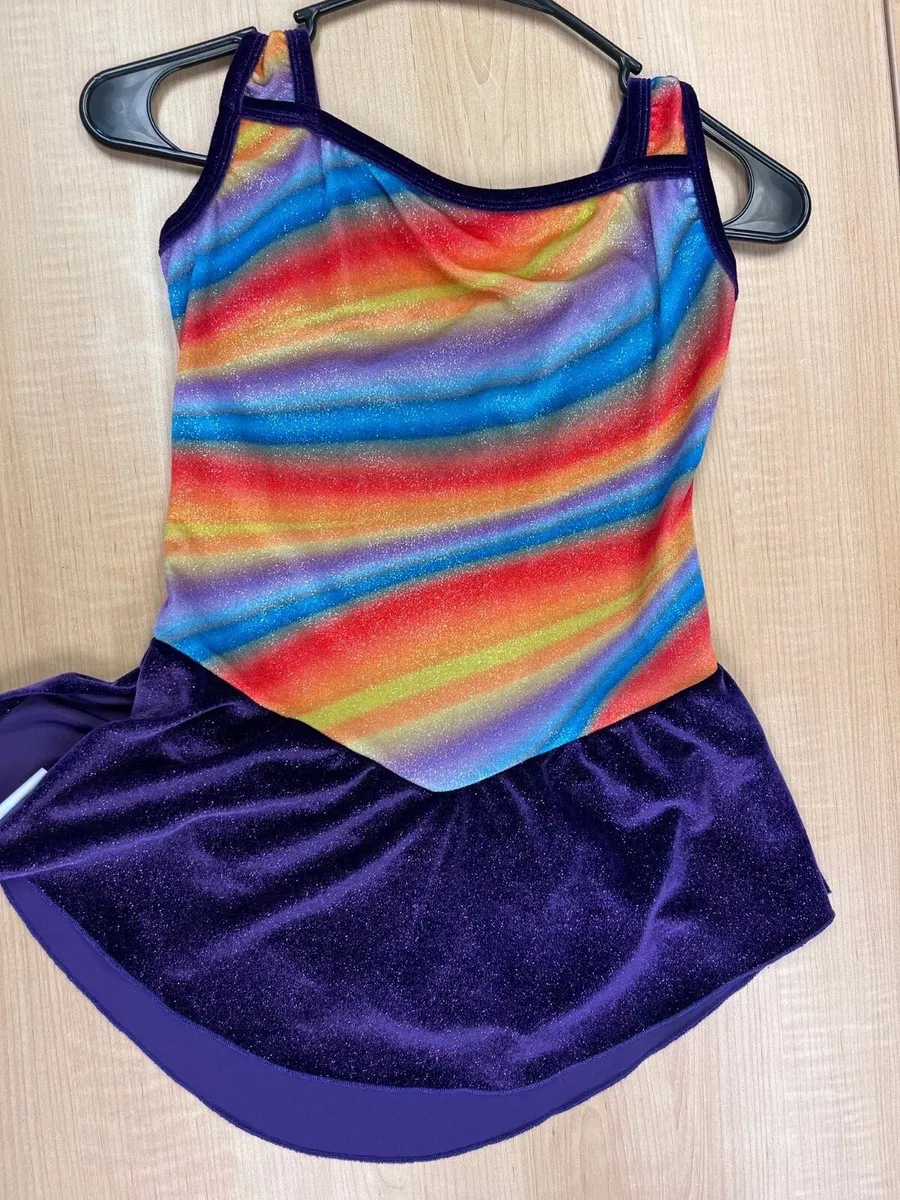 Rainbow figure deals skating dress