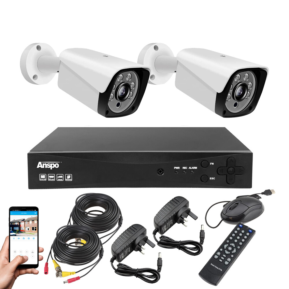 ANSPO 5MP CCTV CAMERA SYSTEM HOME OUTDOOR SECURITY KIT HD DVR WITH HARD ...