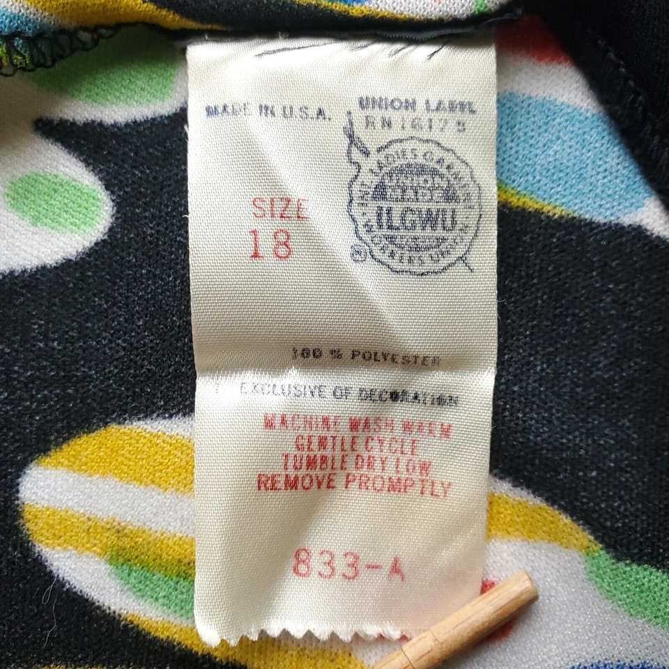 1970-х годов макси платье без рукавов маленький союз сделано черный цветной Groovy изменен - Изображение 4 из 4