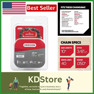 AdvanceCut 10-Inch Chainsaw Chain for Echo & More - Low-Kickback Design