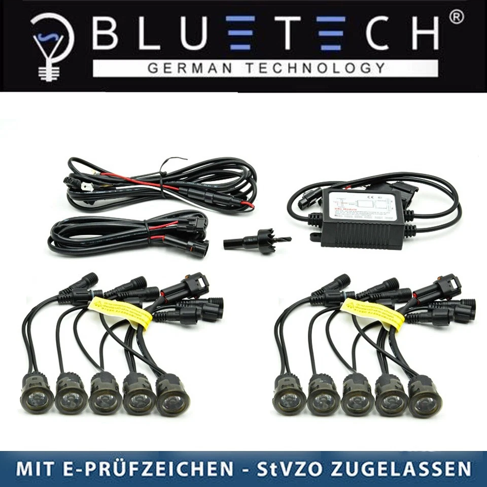 LEDFlex Tagfahrlicht UNIVERSAL 10 LED 6000K Steuerung mit StVO und R-87 Zulass. - Bild 2 von 4