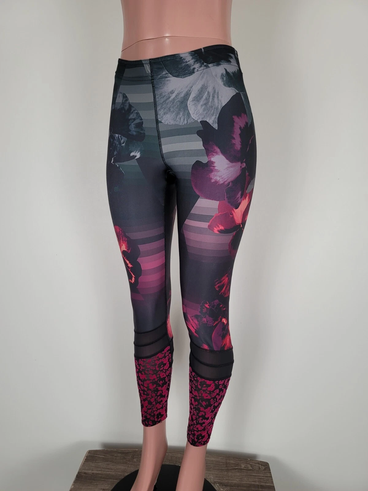 lole sierra velvet mesh floral yoga gym leggings