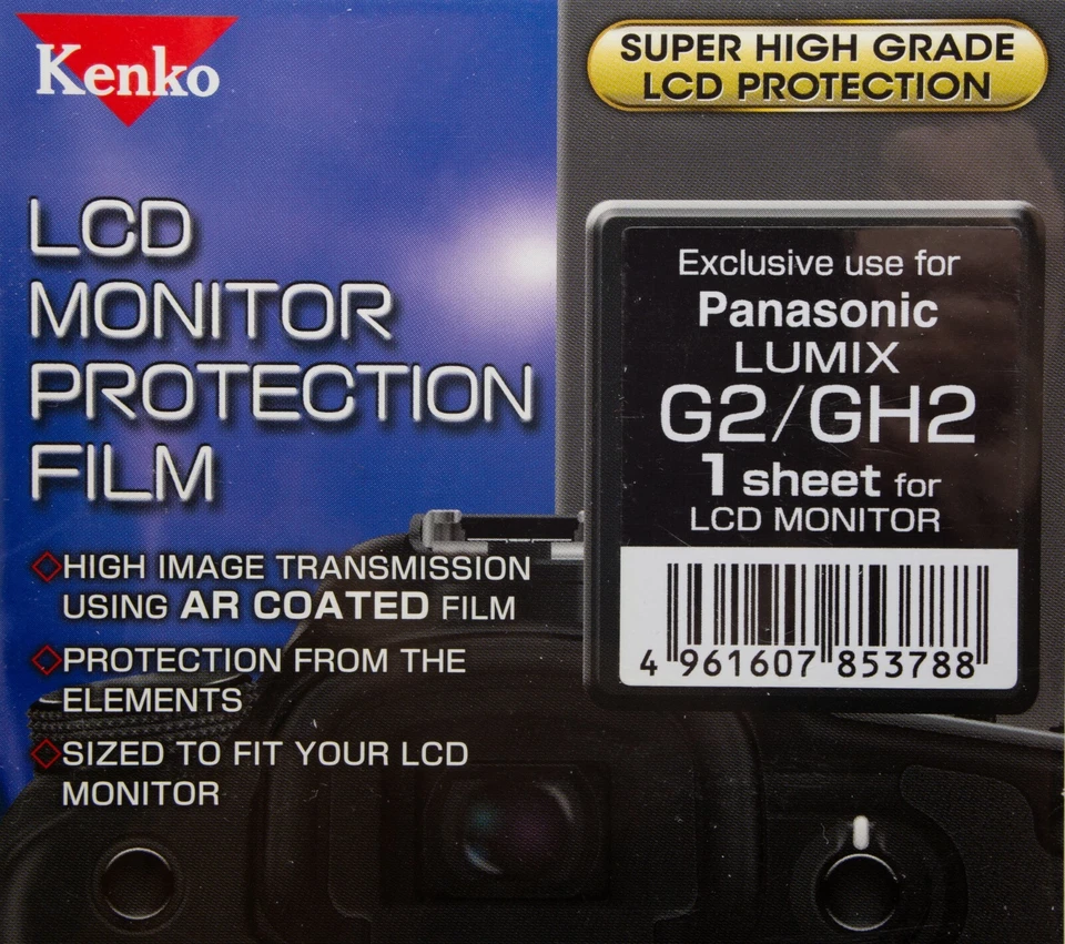 Película protectora de monitor LCD Kenko para protector de pantalla Panasonic Lumix G2/GH2 Foto 3 de 4