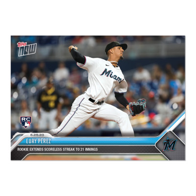 Eury Perez - 2023 MLB TOPPS NOW Card 497 RC