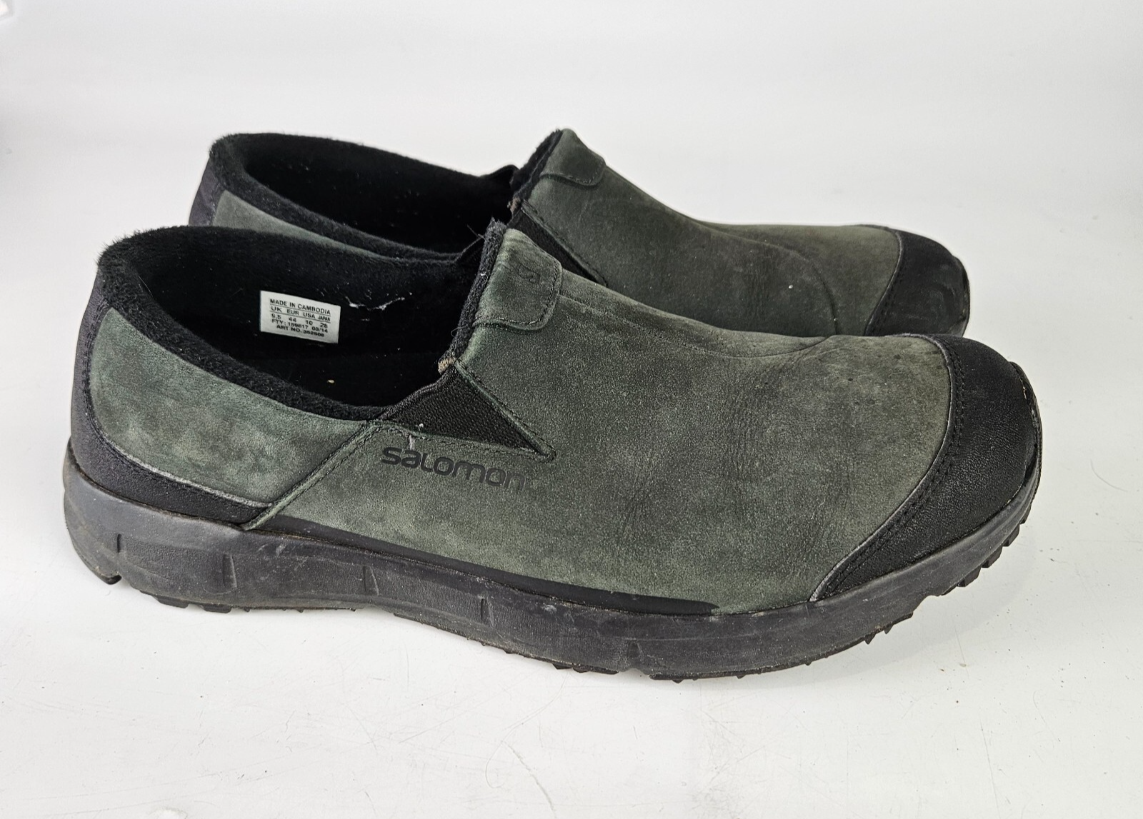 Scarpe Salomon Blackcomb uomo taglia 10 Contagrip slip on escursionismo grigio pelle nabuk