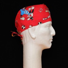 Looney Tunes Characters Playing Basketball Theme Scrub Hat
