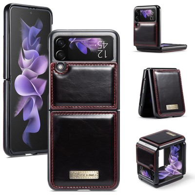 Caseme Leather Phone Case for Samsung Galaxy Z Flip 5 Flip5 Flip 4 3 5G Cover