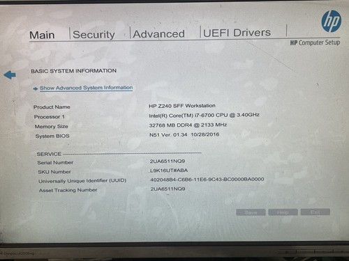 HP Z240 SFF Workstation Intel core i7-6700 @3.40GHz 32GB Ram Computer No hdd - Bild 2 von 2