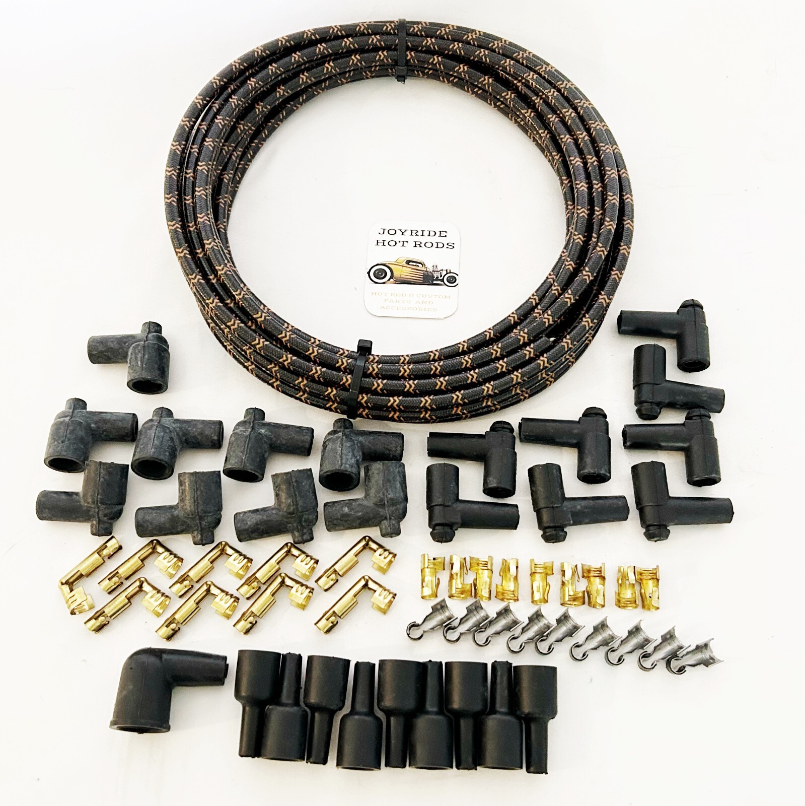 Vintage Cloth Covered Spark Plug Wire Kit for ELECTRONIC IGNITION