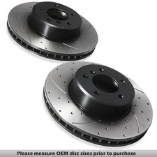 FRONT DRILLED GROOVED 324MM BRAKE DISCS FOR BMW 6 SERIES E63 E64 630I 04-10