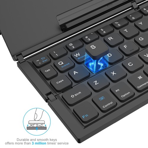 AUS Folding Wireless Bluetooth Keyboard Keypad for Tablet Phone Laptop Keyboard - Picture 7 of 18