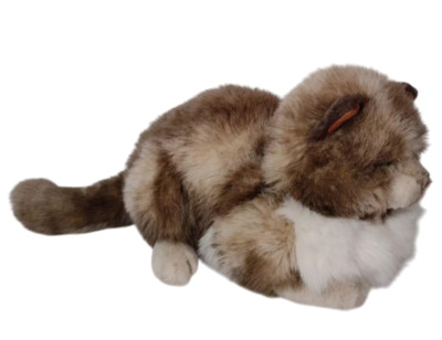 Vtg Ragdoll Cat Plush Stuffed Soft Toy Burmese Asleep 12'' Russ Lifelike Brown