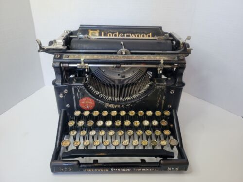 Antique 1906 Underwood No. 5 Standard Typewriter Rare Early Model Serial #131276 - Picture 1 of 12