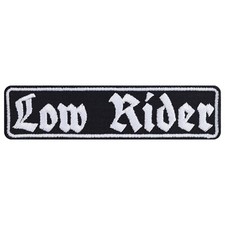 CHOPPER Aufnäher: LOW RIDER Sticker Biker Aufbügler Davidson Patch Motorrad