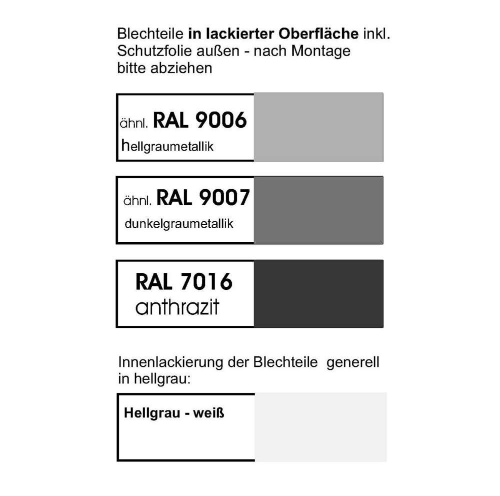 Fahrradbox,Fahrradgarage in Ral 9007 / 9006 / 7016 mit Bodenplatte - Afbeelding 9 van 9