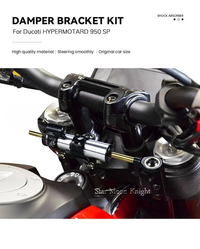 Steering Stabilizer Damper Mounting Bracket Kit For Ducati Hypermotard 950 SP - Picture 8 of 14